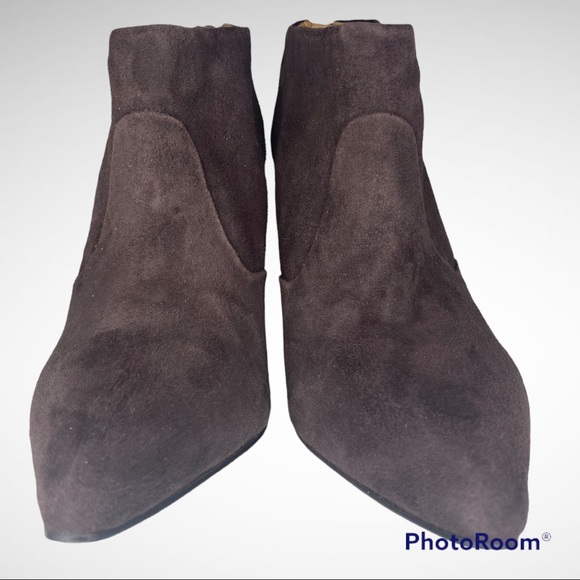 Nine West Swarm suede heeled booties Sz 9 - Picture 4 of 11
